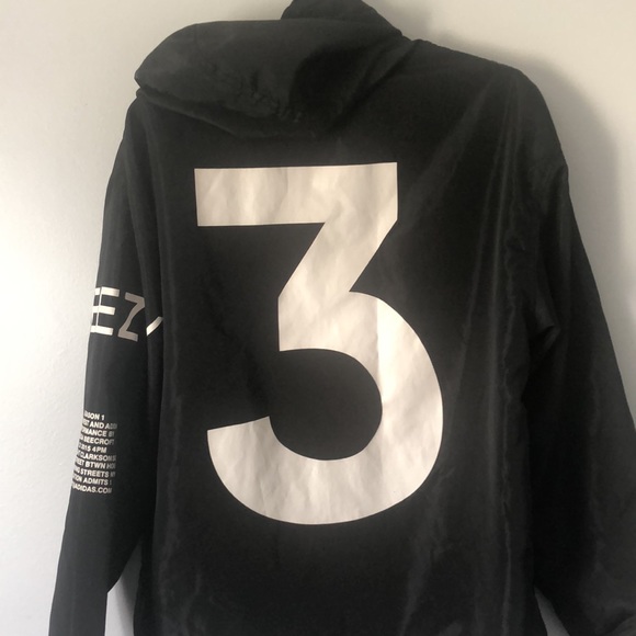 Adidas Yeezy Kanye West collaboration black windbreaker Adult Large - Picture 4 of 7
